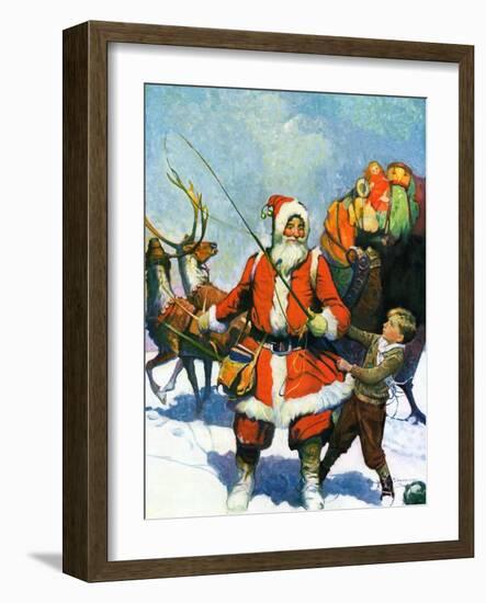 "Stay Santa, Stay!,"December 1, 1927-Frank Schoonover-Framed Giclee Print