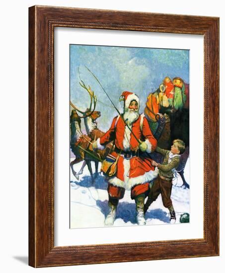 "Stay Santa, Stay!,"December 1, 1927-Frank Schoonover-Framed Giclee Print