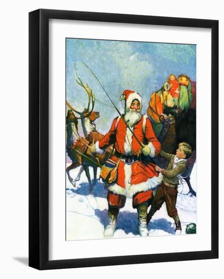 "Stay Santa, Stay!,"December 1, 1927-Frank Schoonover-Framed Giclee Print