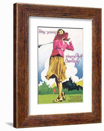 Stay young playing Golf in Germany-null-Framed Art Print