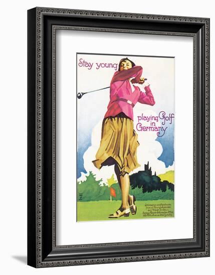 Stay young playing Golf in Germany-null-Framed Art Print