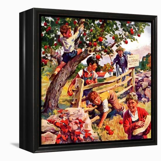 "Stealing Apples,"October 1, 1937-William Meade Prince-Framed Premier Image Canvas