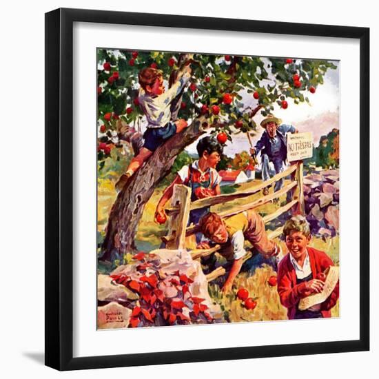 "Stealing Apples,"October 1, 1937-William Meade Prince-Framed Giclee Print