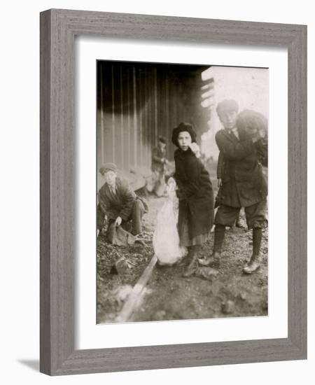 Stealing Coal-Lewis Wickes Hine-Framed Photo