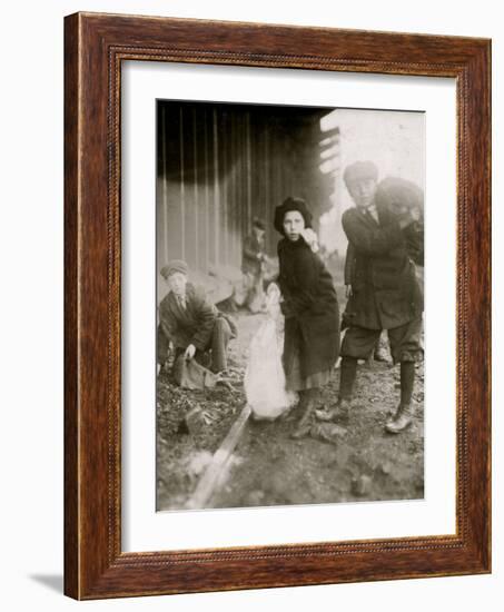 Stealing Coal-Lewis Wickes Hine-Framed Photo