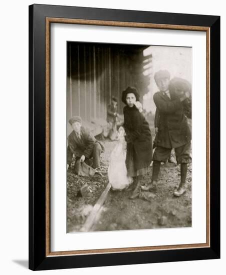 Stealing Coal-Lewis Wickes Hine-Framed Photo