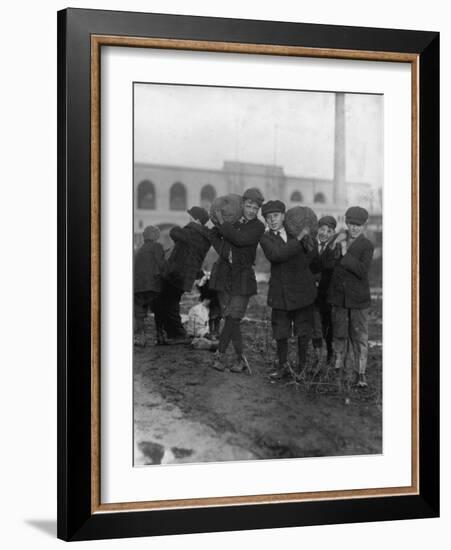 Stealing Coal-Lewis Wickes Hine-Framed Photo