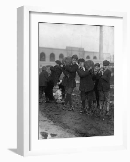 Stealing Coal-Lewis Wickes Hine-Framed Photo