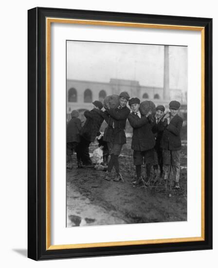 Stealing Coal-Lewis Wickes Hine-Framed Photo