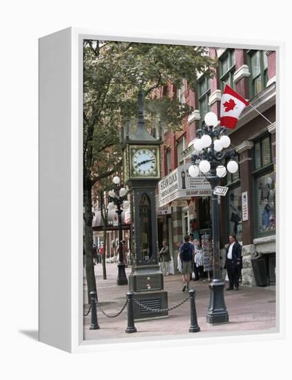 Steam Clock in Gastown, Vancouver, British Columbia, Canada-Alison Wright-Framed Premier Image Canvas