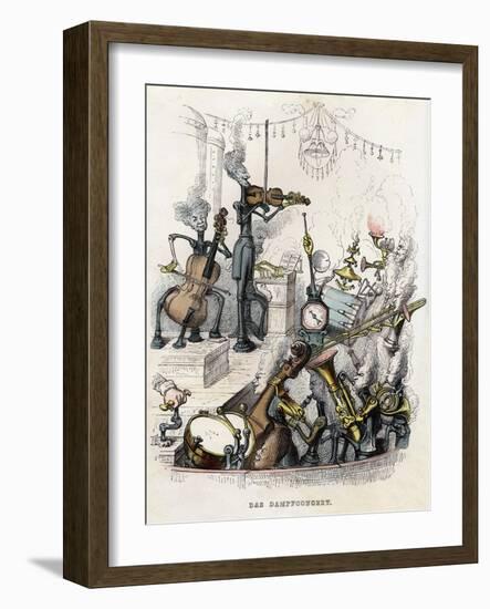 Steam Concert, 1844-Jean-Jacques Grandville-Framed Giclee Print
