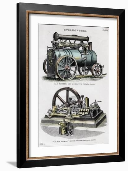 Steam Engine, 19th Century-null-Framed Giclee Print