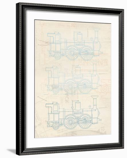 Steam Engine Blueprint-The Vintage Collection-Framed Giclee Print