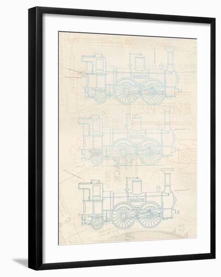 Steam Engine Blueprint-The Vintage Collection-Framed Giclee Print