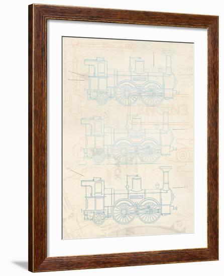 Steam Engine Blueprint-The Vintage Collection-Framed Giclee Print