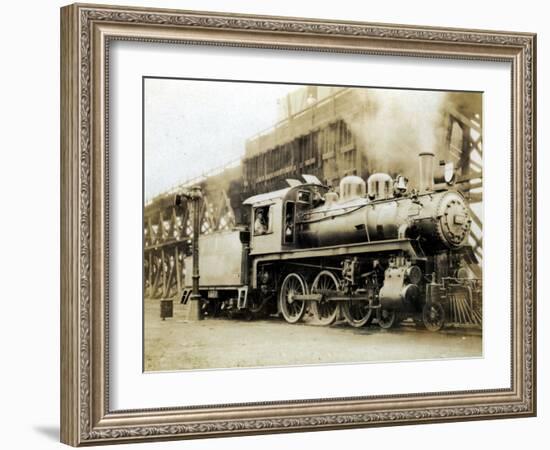 Steam Engine from the Canadian Pacific Railway, Vancouver, Canada-null-Framed Photographic Print