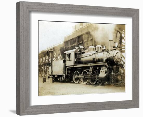 Steam Engine from the Canadian Pacific Railway, Vancouver, Canada-null-Framed Photographic Print
