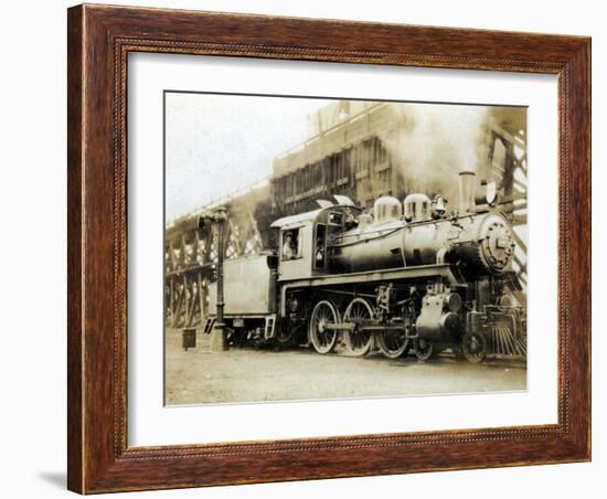 Steam Engine from the Canadian Pacific Railway, Vancouver, Canada-null-Framed Photographic Print