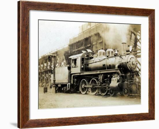 Steam Engine from the Canadian Pacific Railway, Vancouver, Canada-null-Framed Photographic Print