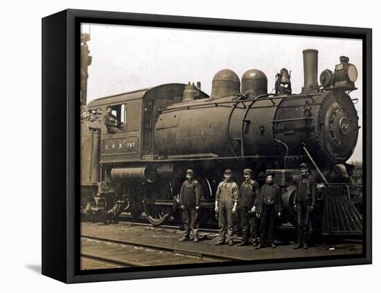 Steam Engine from the Canadian Pacific Railway, Vancouver-null-Framed Premier Image Canvas