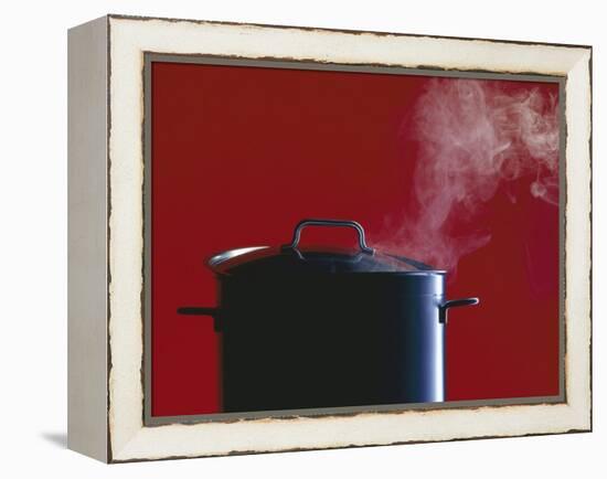 Steam Escaping from a Pan with a Lid-Hartmut Seehuber-Framed Premier Image Canvas