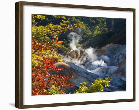 Steam Fumaroles, Jigokudani Geothermal Area, Noboribetsu Onsen, Shikotsu-Toya National Park, Japan-Tony Waltham-Framed Photographic Print