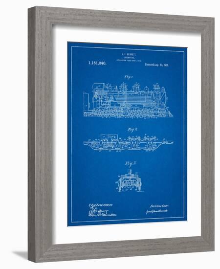 Steam Locomotive 1915 Patent-Cole Borders-Framed Art Print