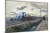 Steam Locomotive, C.1870 (W/C on Paper)-Unknown Artist-Mounted Giclee Print