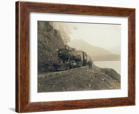 Steam Locomotive, Circa 1918-Asahel Curtis-Framed Giclee Print