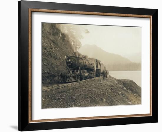 Steam Locomotive, Circa 1918-Asahel Curtis-Framed Giclee Print