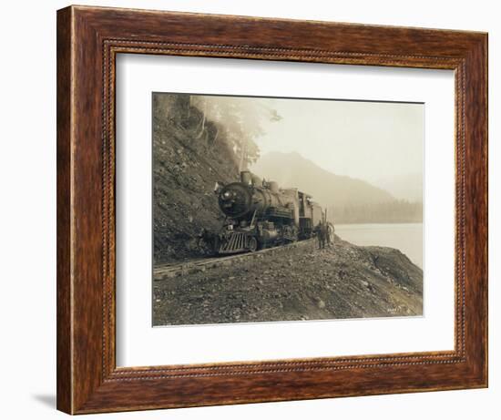 Steam Locomotive, Circa 1918-Asahel Curtis-Framed Giclee Print