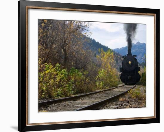 Steam Locomotive of Heber Valley Railroad Tourist Train, Wasatch-Cache National Forest, Utah, USA-Scott T^ Smith-Framed Photographic Print