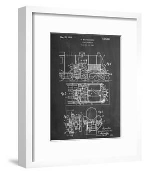 Steam Locomotive Patent-null-Framed Art Print