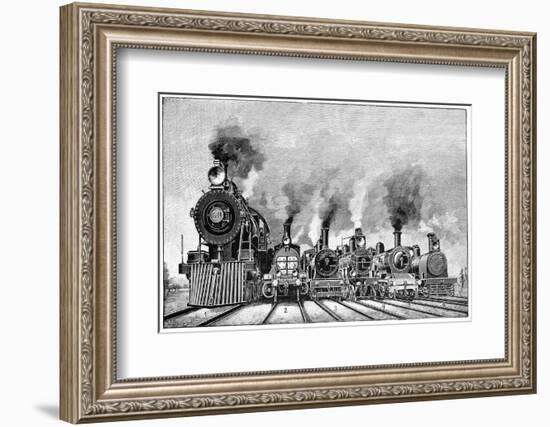 Steam Locomotives, Early 20th Century-Science Photo Library-Framed Photographic Print