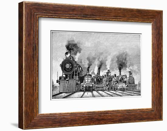 Steam Locomotives, Early 20th Century-Science Photo Library-Framed Photographic Print