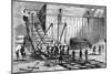 Steam-Powered Ice Elevator, Hudson River Near New York, USA, 1875-null-Mounted Giclee Print