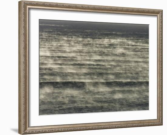 Steam Rises of the Sea at Popular Surf Beach-null-Framed Photographic Print