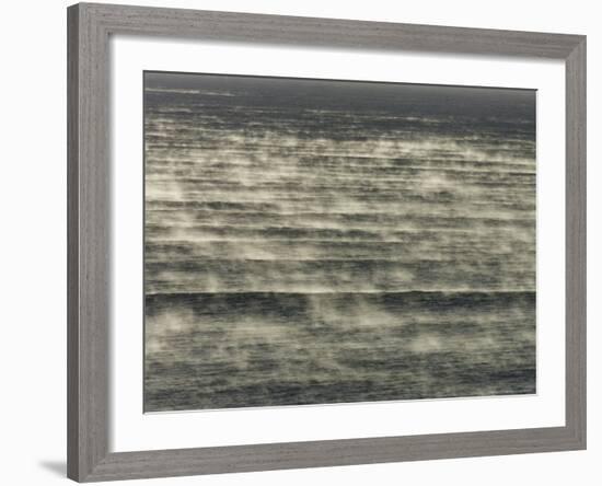 Steam Rises of the Sea at Popular Surf Beach-null-Framed Photographic Print