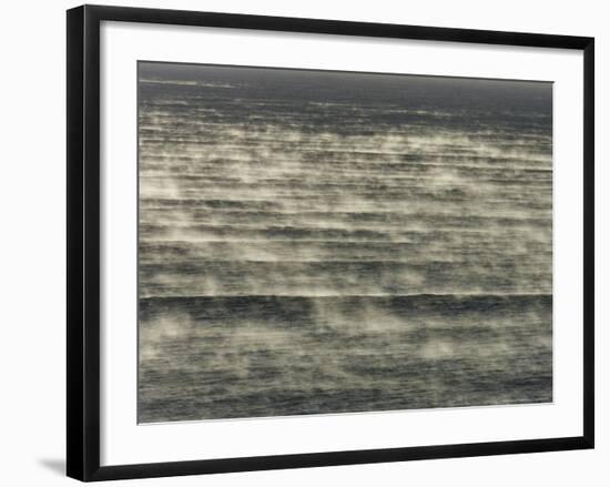 Steam Rises of the Sea at Popular Surf Beach-null-Framed Photographic Print