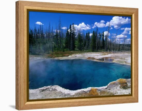 Steam Rising from Abyss Pool in West Thumb Geyser Basin, Yellowstone National Park, USA-John Elk III-Framed Premier Image Canvas