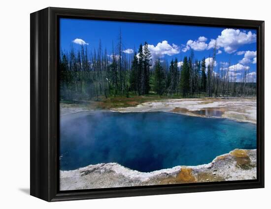 Steam Rising from Abyss Pool in West Thumb Geyser Basin, Yellowstone National Park, USA-John Elk III-Framed Premier Image Canvas