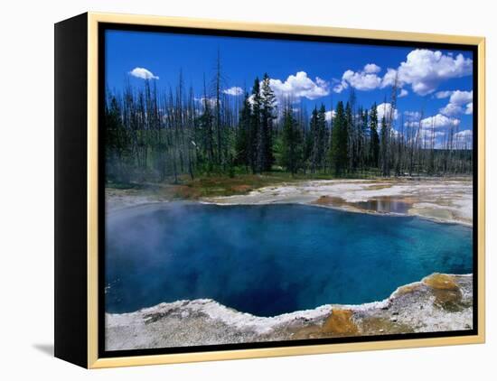 Steam Rising from Abyss Pool in West Thumb Geyser Basin, Yellowstone National Park, USA-John Elk III-Framed Premier Image Canvas
