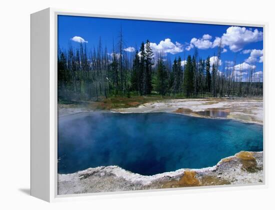 Steam Rising from Abyss Pool in West Thumb Geyser Basin, Yellowstone National Park, USA-John Elk III-Framed Premier Image Canvas