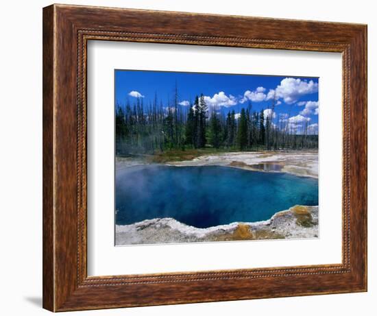 Steam Rising from Abyss Pool in West Thumb Geyser Basin, Yellowstone National Park, USA-John Elk III-Framed Photographic Print