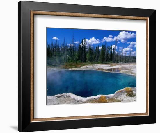 Steam Rising from Abyss Pool in West Thumb Geyser Basin, Yellowstone National Park, USA-John Elk III-Framed Photographic Print