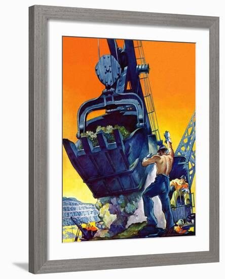 "Steam Shovel,"September 17, 1938-Ski Weld-Framed Giclee Print