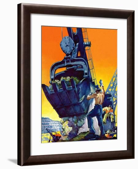 "Steam Shovel,"September 17, 1938-Ski Weld-Framed Giclee Print