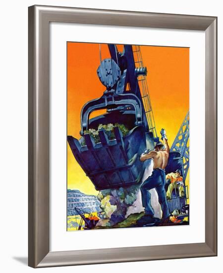 "Steam Shovel,"September 17, 1938-Ski Weld-Framed Giclee Print