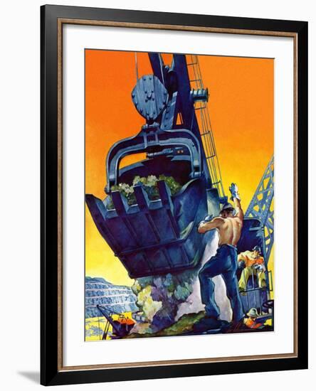 "Steam Shovel,"September 17, 1938-Ski Weld-Framed Giclee Print