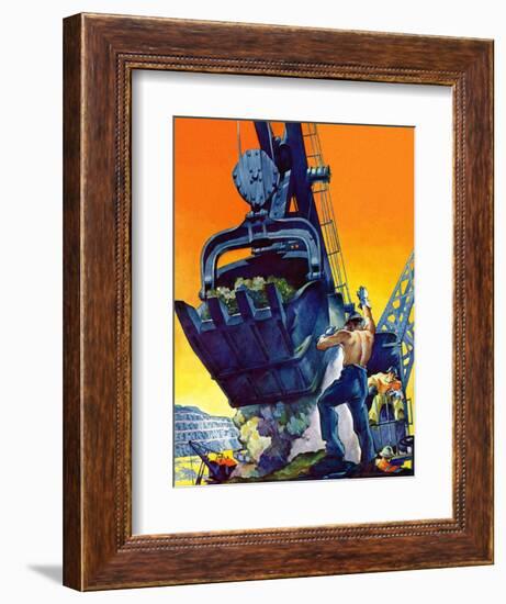 "Steam Shovel,"September 17, 1938-Ski Weld-Framed Giclee Print